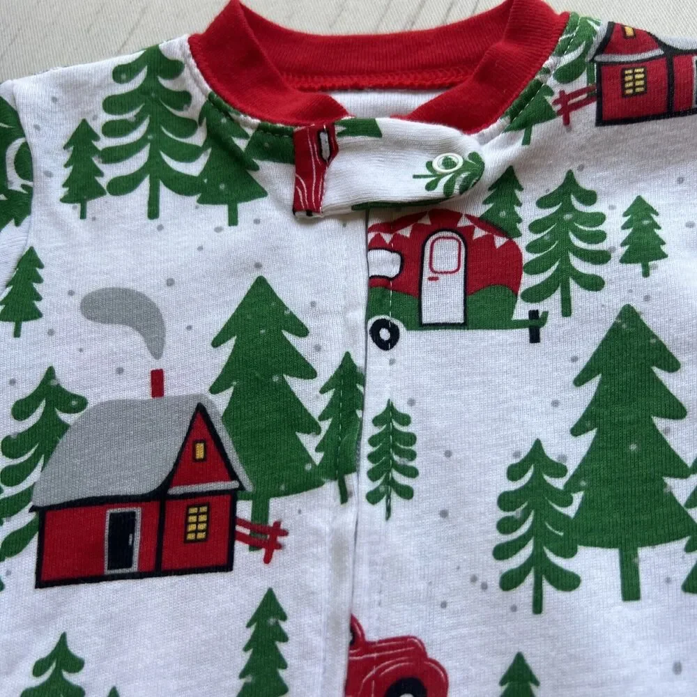 Holiday Time Baby Boys Holiday Sleep N Play One Piece Footed Crawler 3-6 M New